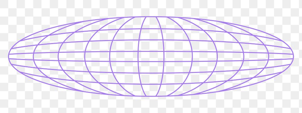 Globe grid png sticker, transparent background