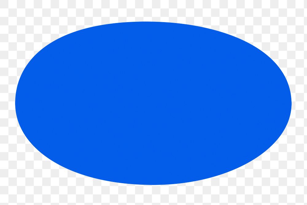 Blue oval png badge  sticker, transparent background