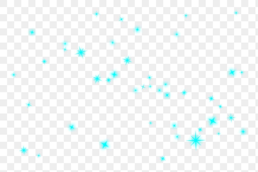 Blue sparkles effect png sticker, transparent background