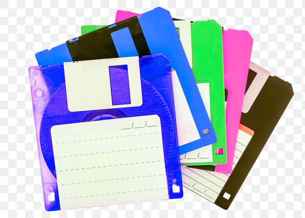 Floppy disks png sticker, transparent background