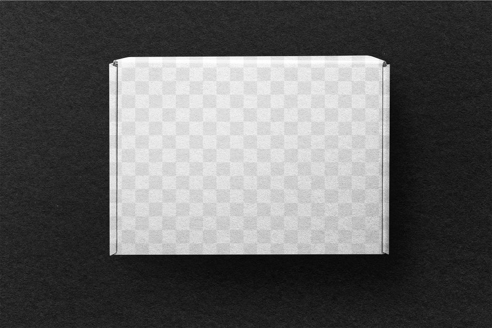 Paper box png mockup, transparent design