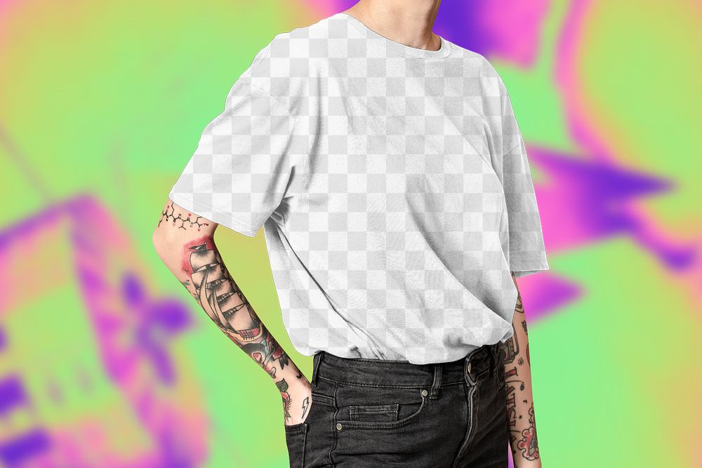 Simple t-shirt  png mockup, transparent design