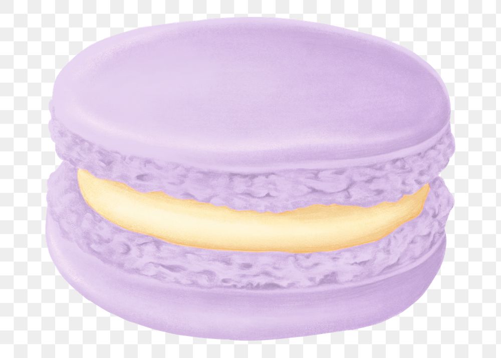 Purple macaroon png sticker, transparent background