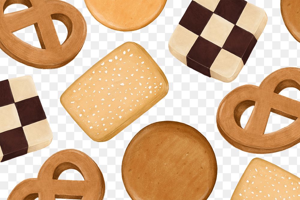 Homemade biscuits png transparent pattern