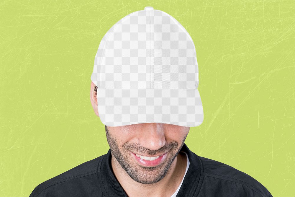 Baseball cap png transparent mockup