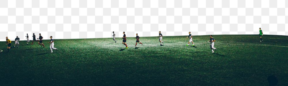 Soccer field png border sticker, transparent background