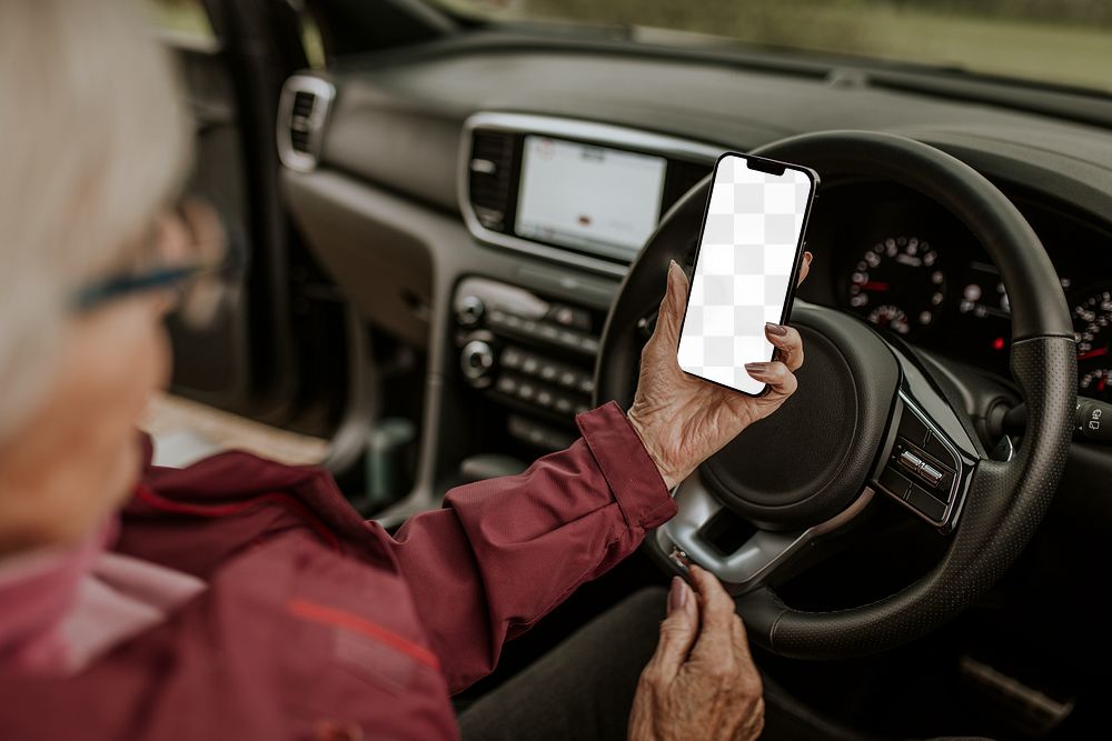 Phone screen png mockup, digital device, transparent design