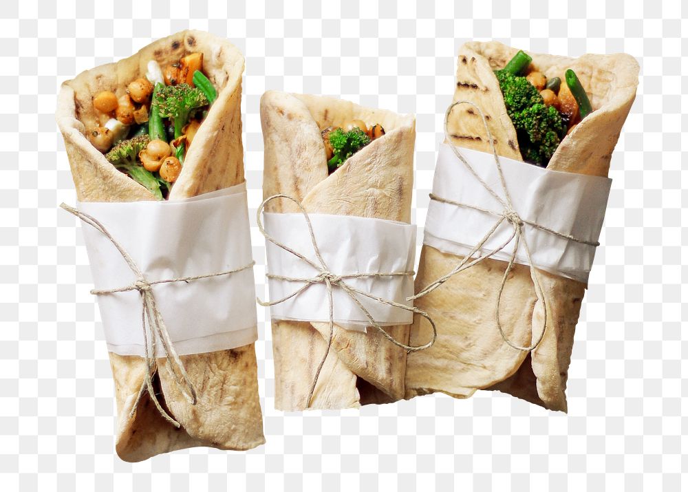 Vegan wraps png sticker, transparent background