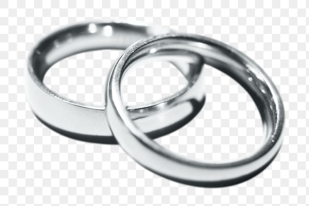 Wedding rings png sticker, transparent background