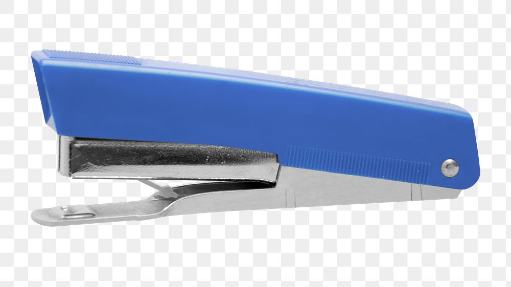 Blue stapler png sticker, transparent background