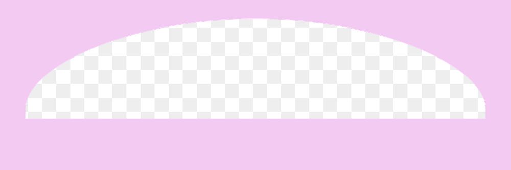 Pink semi-circle png frame, transparent design