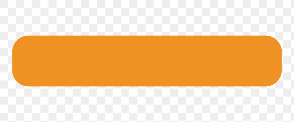 Orange badge png rectangle shape sticker, transparent background