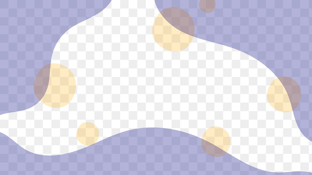 Purple memphis png frame, transparent background