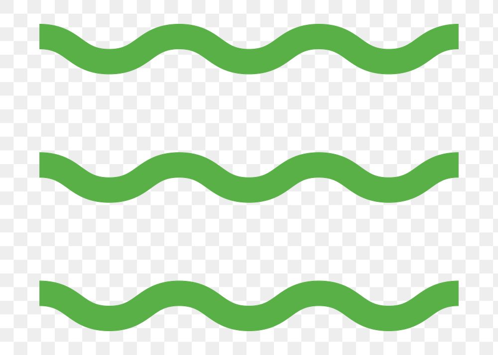 Png Waves doodle divider sticker, transparent background