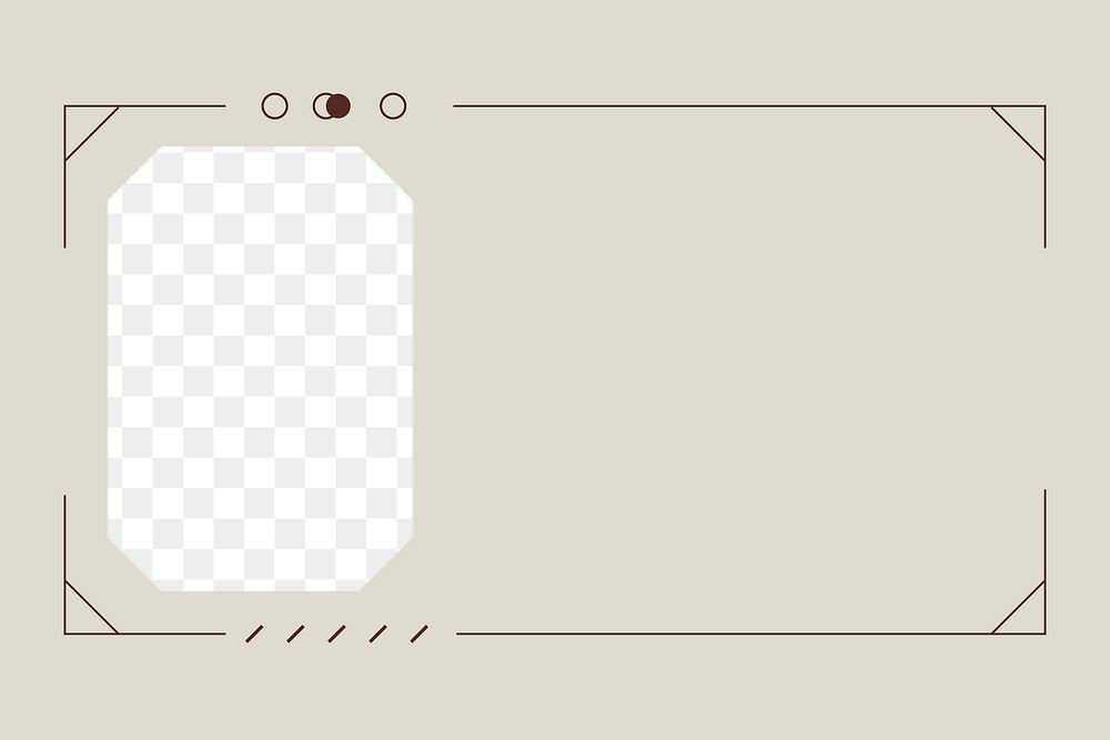 Minimal line  png frame, transparent background
