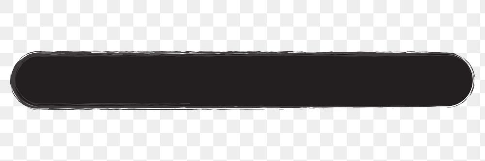 Black line png shape sticker, transparent background