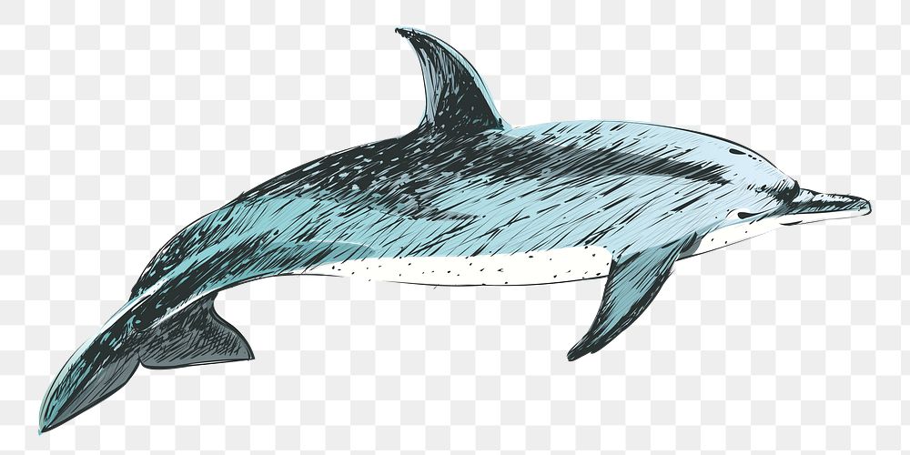 Png Dotted dolphin  animal illustration, transparent background