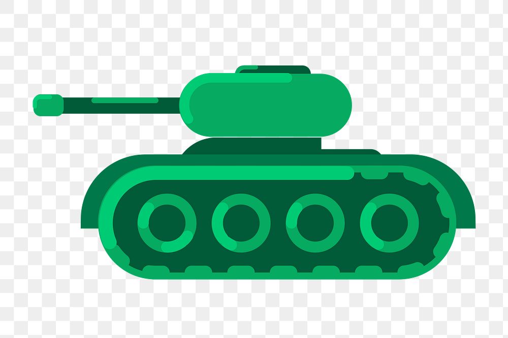 Tank  png clipart illustration, transparent background. Free public domain CC0 image.