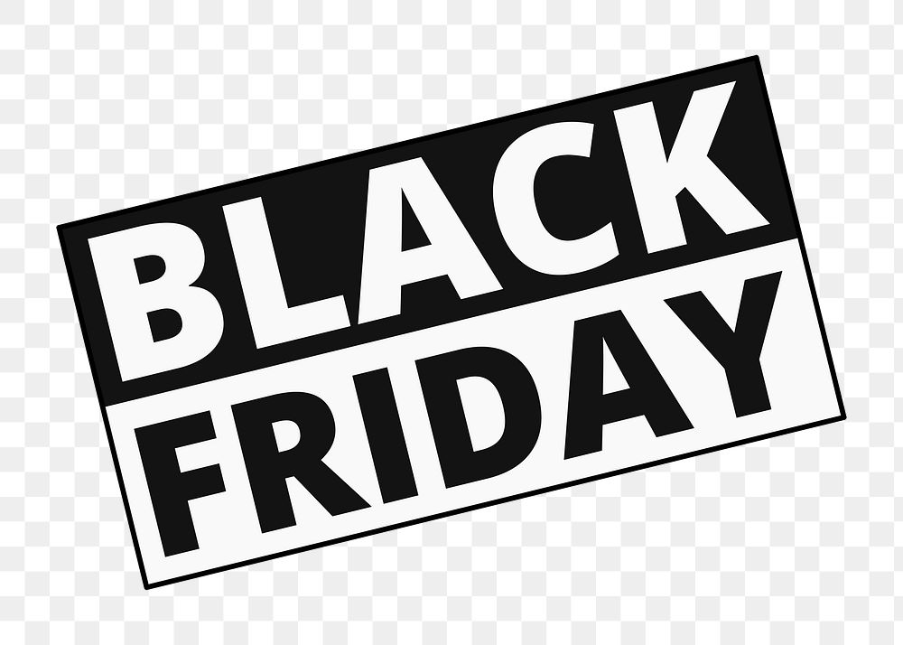 Black Friday png illustration, transparent background. Free public domain CC0 image.