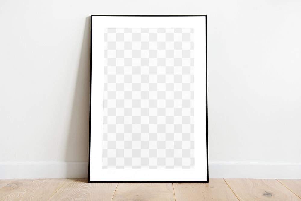 Minimal photo png frame mockup, transparent design