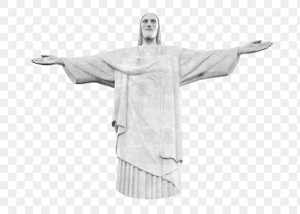 Png Christ the Redeemer statue on transparent background