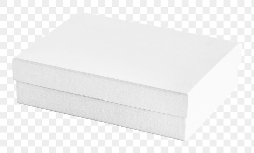 White gift box png sticker, transparent background