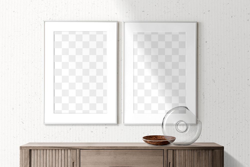 Picture frames png mockup, home decor, transparent design