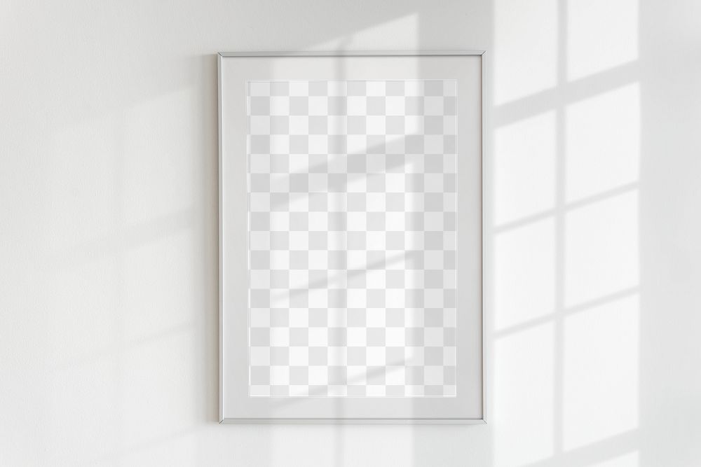 Minimal photo png frame mockup, transparent design