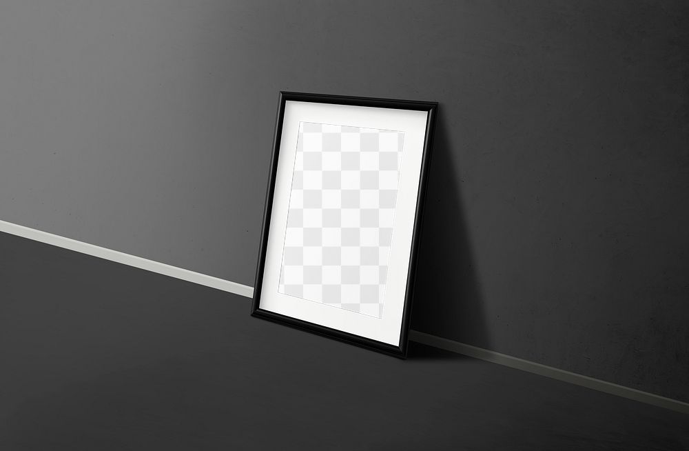 Minimal photo png frame mockup, transparent design