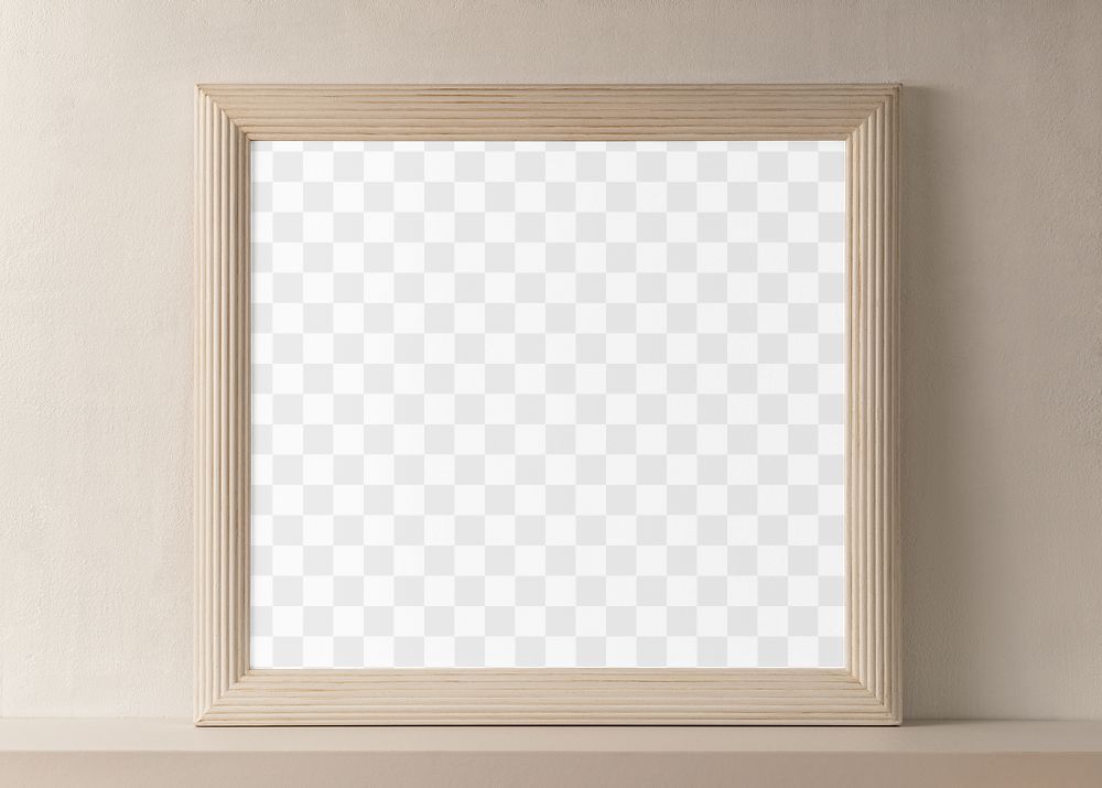 Picture frame mockup, minimal wall decor, transparent design