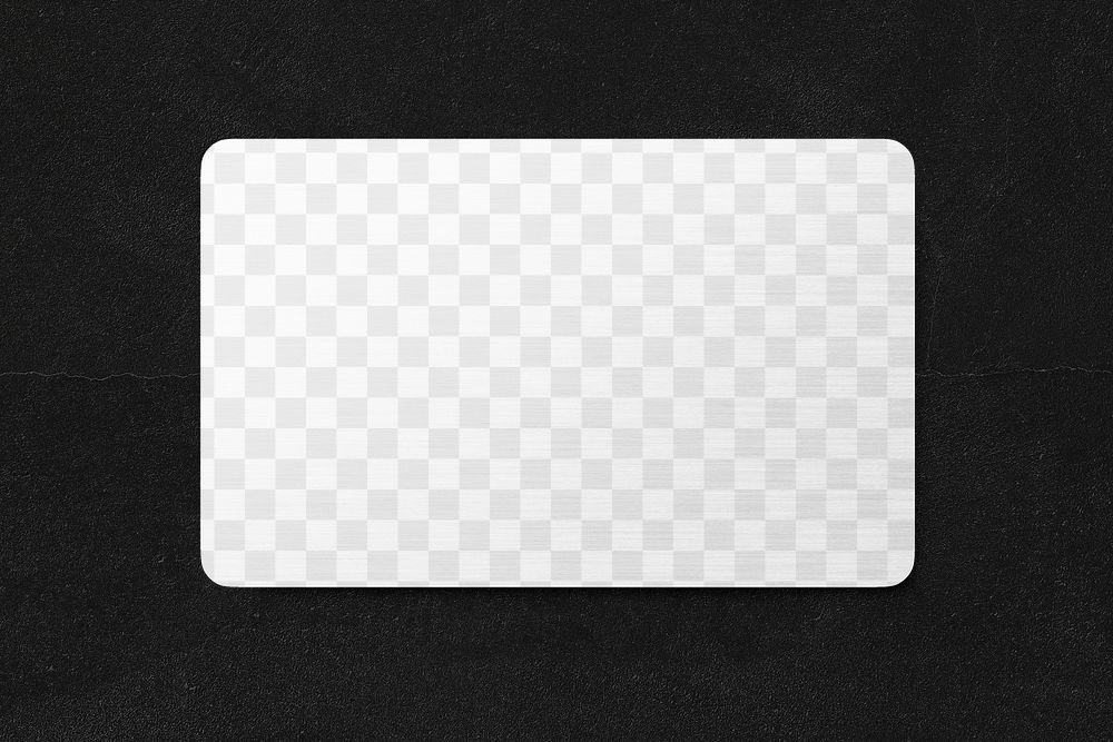 Membership card png mockup, black transparent design