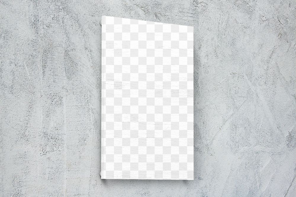 3D poster png sign mockup, transparent design