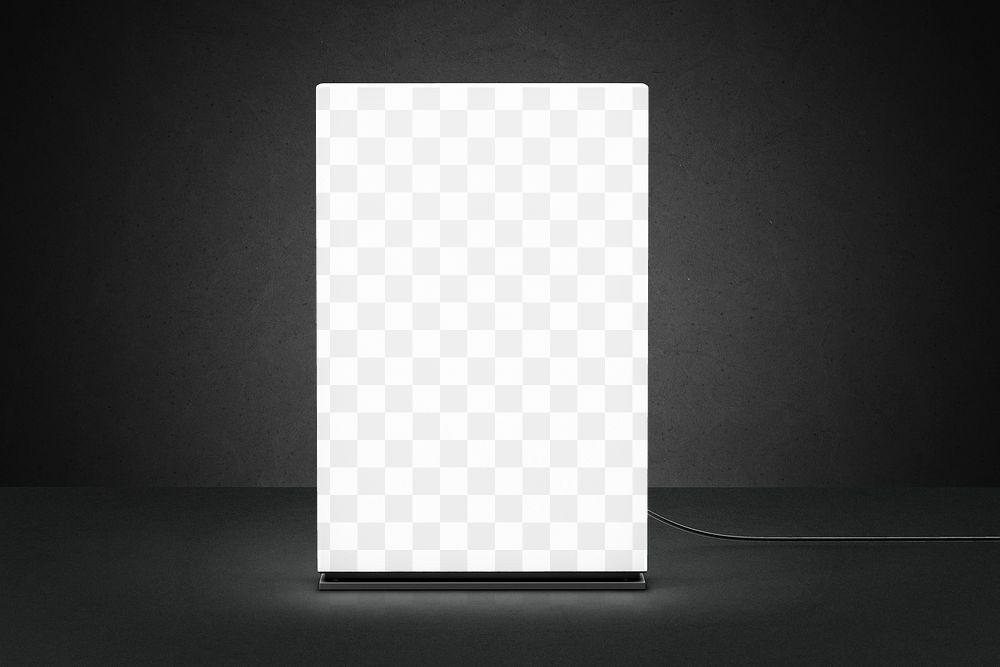 Light box png sign mockup, transparent design