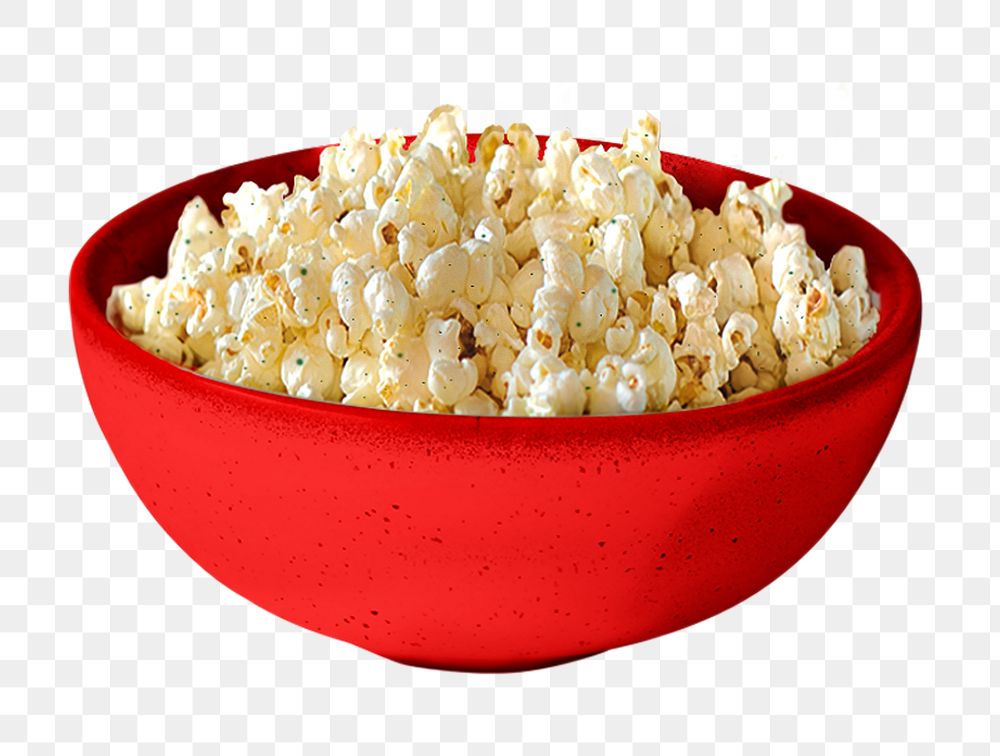 Popcorn bowl png sticker, transparent background