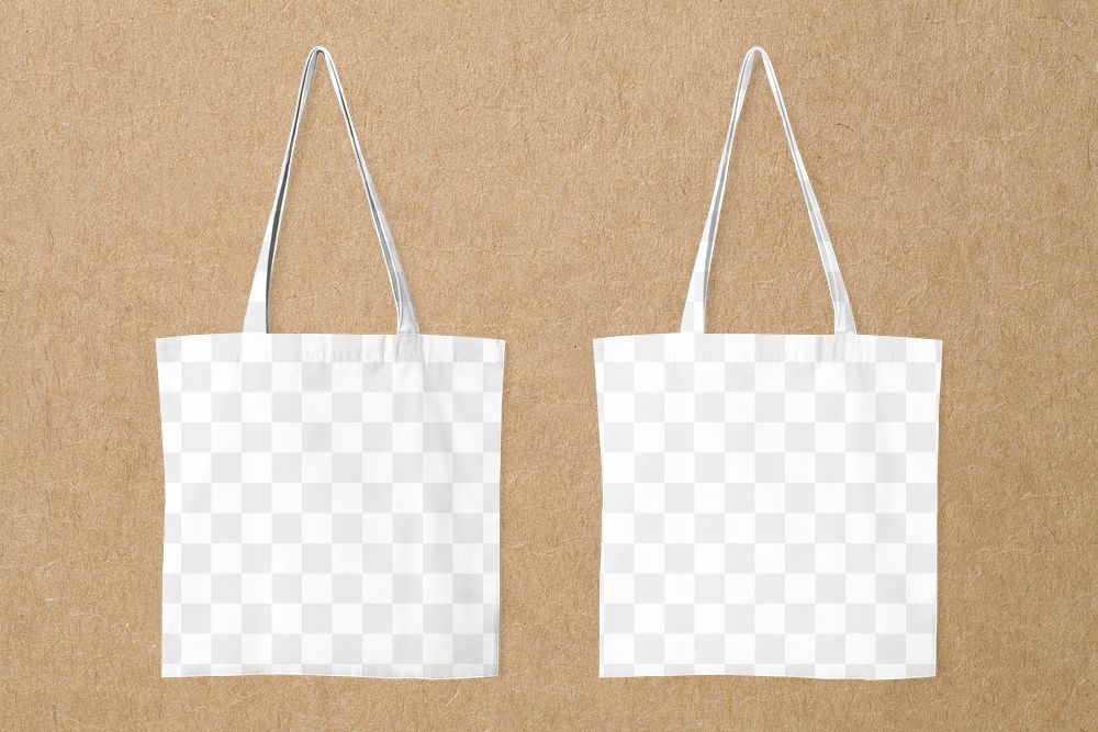Tote bag mockups png transparent design, editable eco product