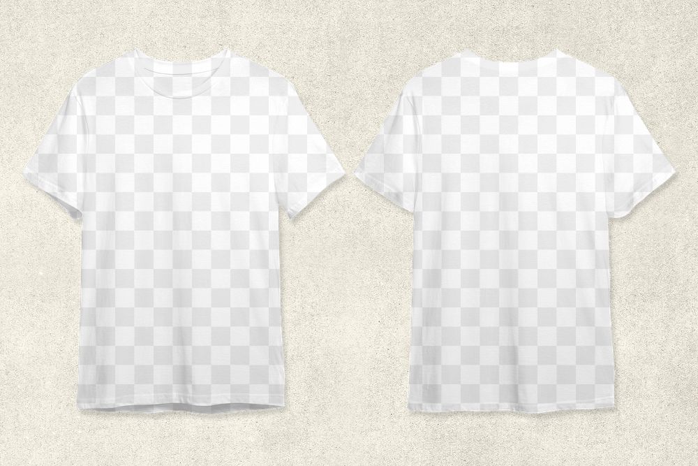 T-shirt mockup png transparent design, editable apparel