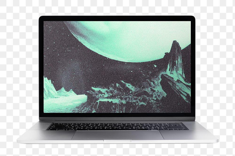Laptop png sticker, transparent background