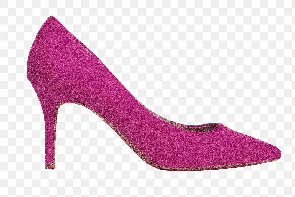 Png women's pink high heel sticker, shoe image, transparent background