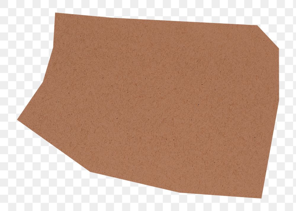 Brown organic shape png sticker, transparent background