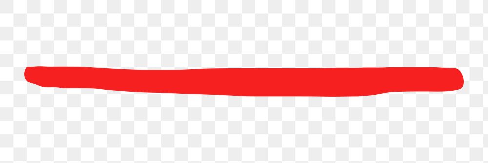 Red doodle line png sticker, transparent background