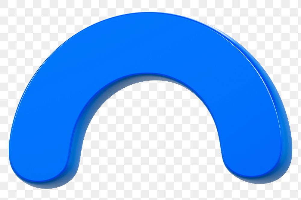 Blue arch png 3D sticker, transparent background