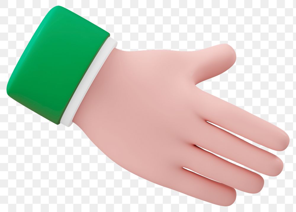 Helping hand png 3D sticker, transparent background