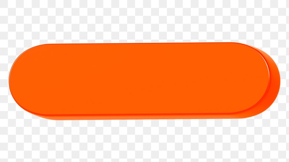Orange divider png 3D sticker, transparent background