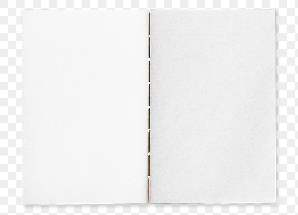 Opened notebook png sticker, transparent background