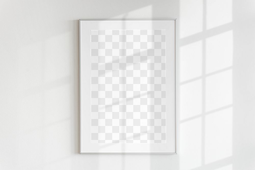 Minimal photo png frame mockup, transparent design