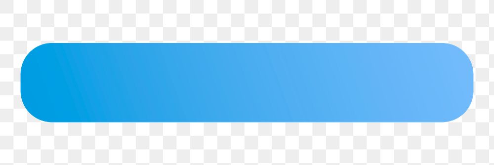 Blue badge png gradient rectangle shape sticker, transparent background