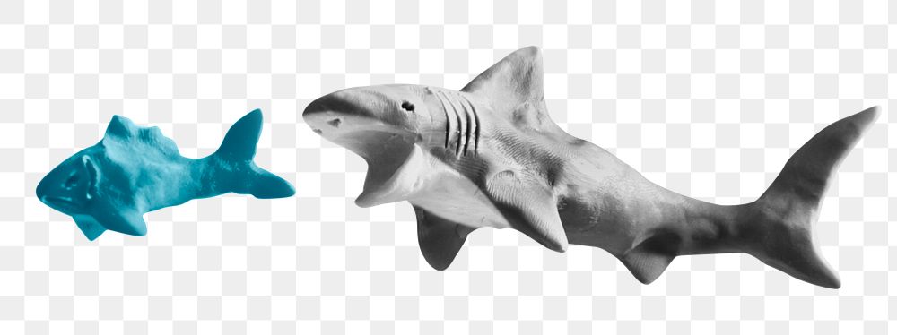 Plasticine shark png fish, transparent background