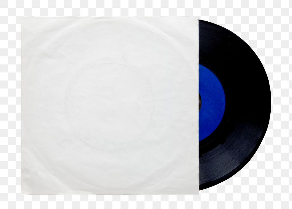 Png vinyl album covers sticker, transparent background