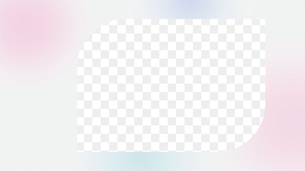 PNG pastel gradient frame sticker, transparent background