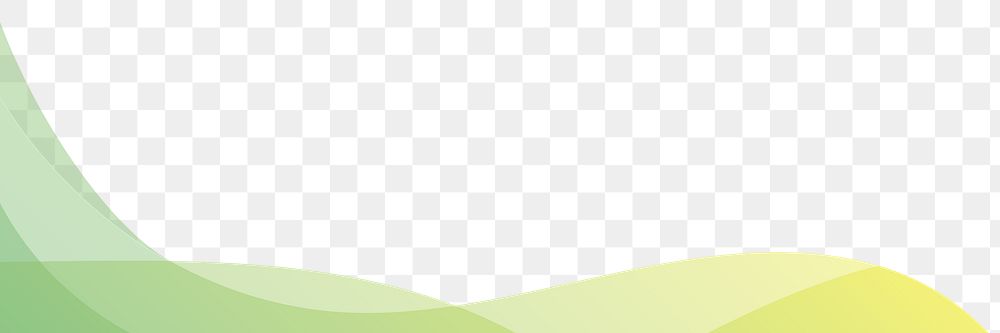 Green gradient png border sticker, transparent design